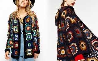 Вязаное пальто крючком для женщин схемы и описание