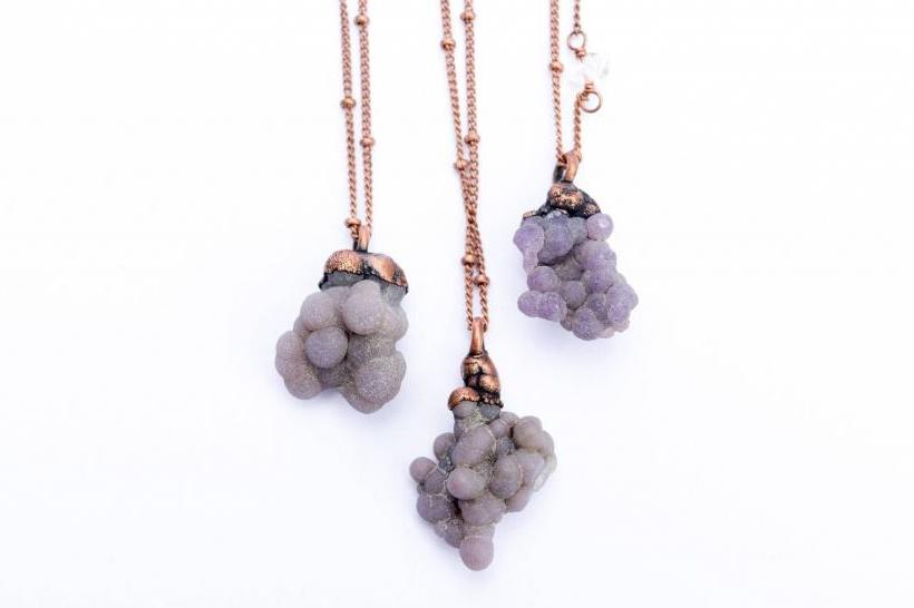 Подвески с необработанным агатом